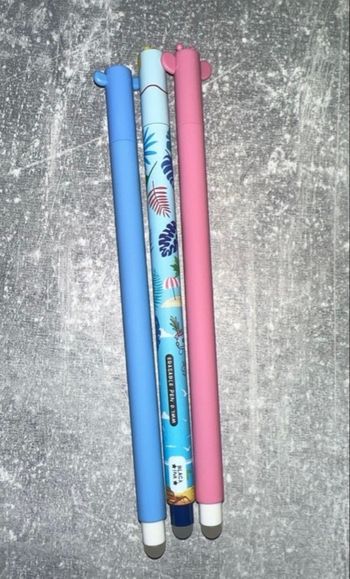 Lot de 3 stylos effaçables Stitch