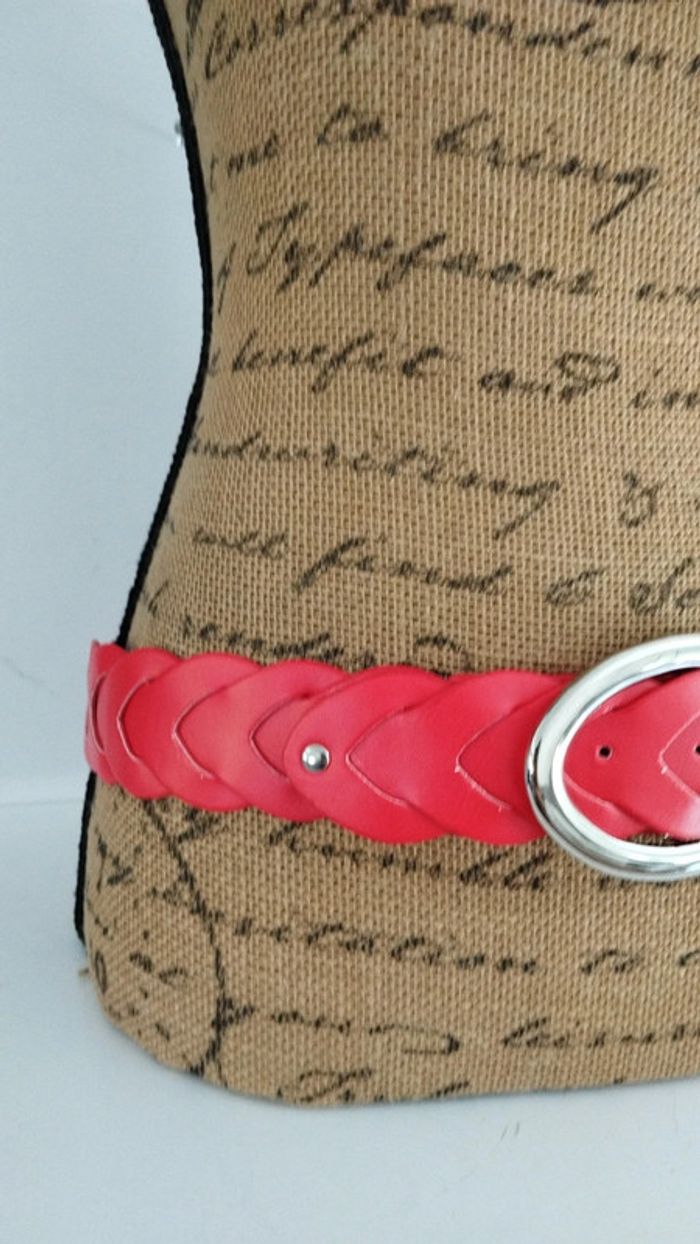 Ceinture croisée rouge 90 cm - photo numéro 4
