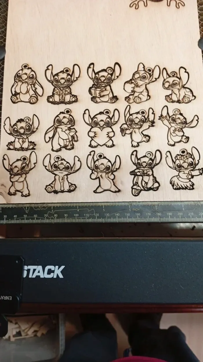 Porte-clés Stitch fait main