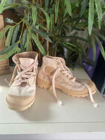 Pataugas original avec revers 37 toile beige