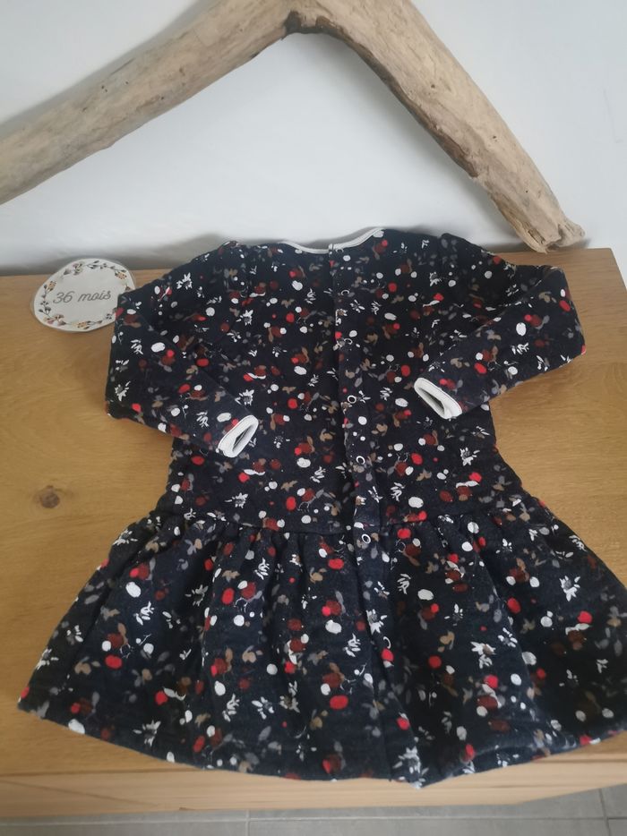 Robe d'hiver bébé fille 36mois petit bateau en très bon état - photo numéro 4