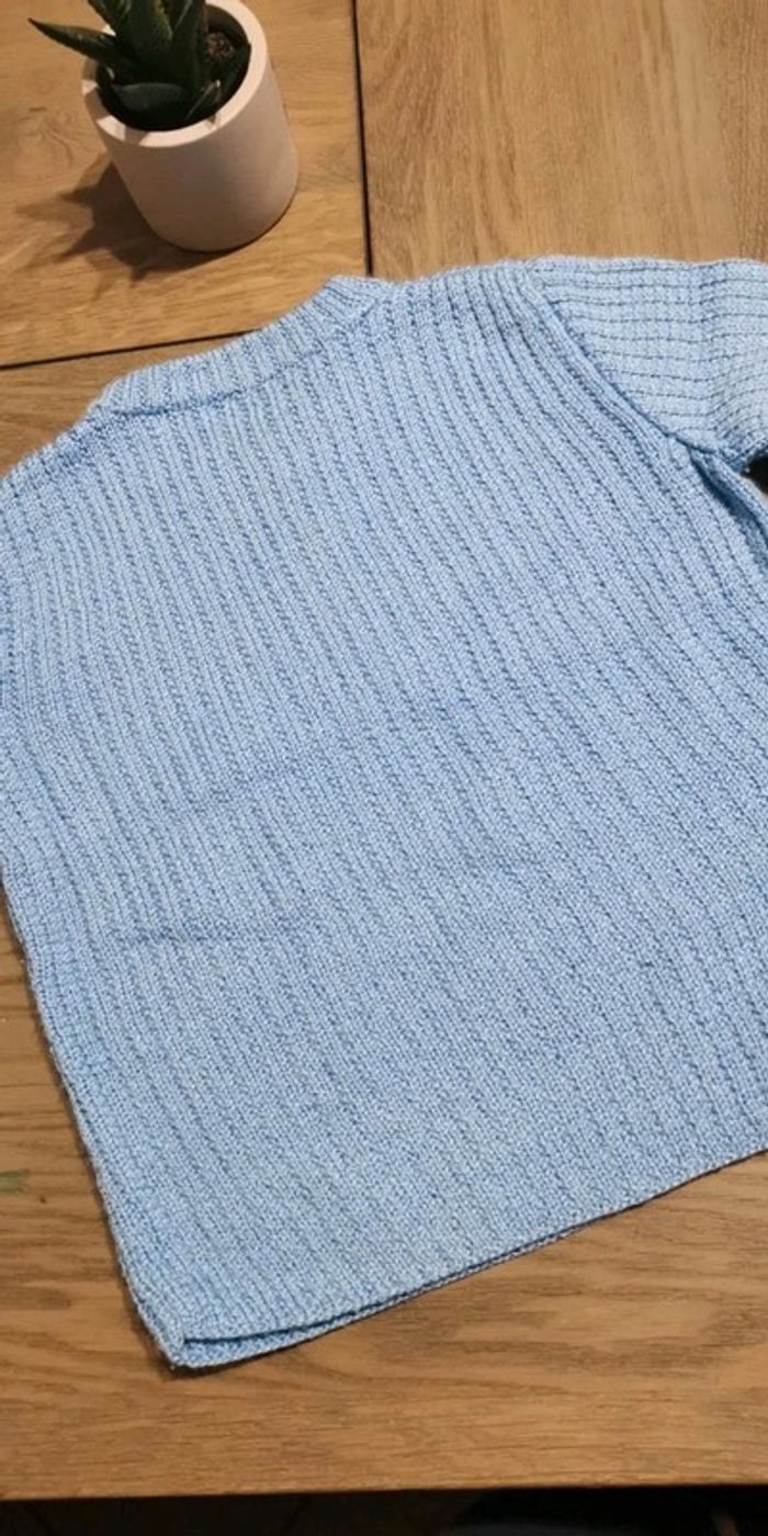 Pull fait main bleu 3 ans - photo numéro 4