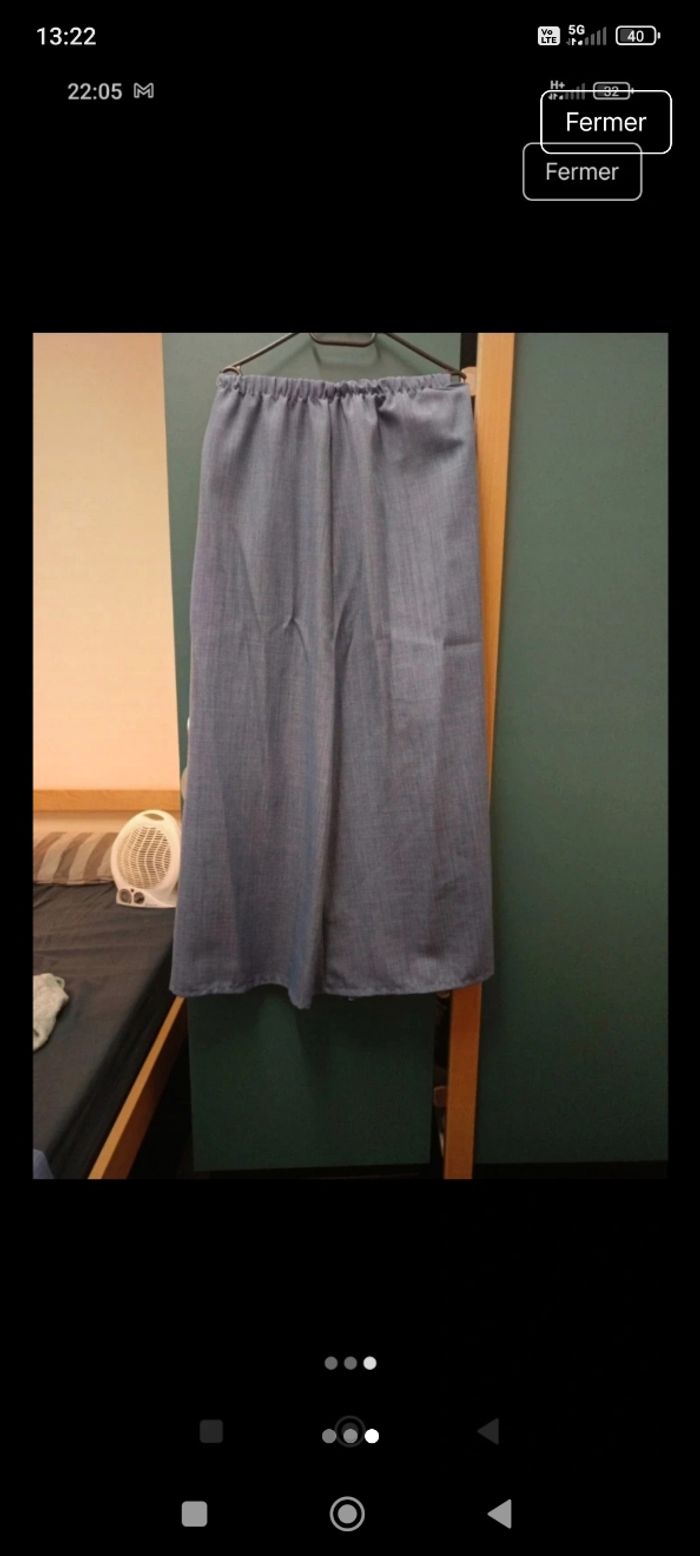 Ensemble mastour bleu en lin