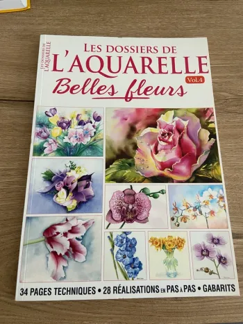 Livre les dossiers de l’aquarelle belles fleurs