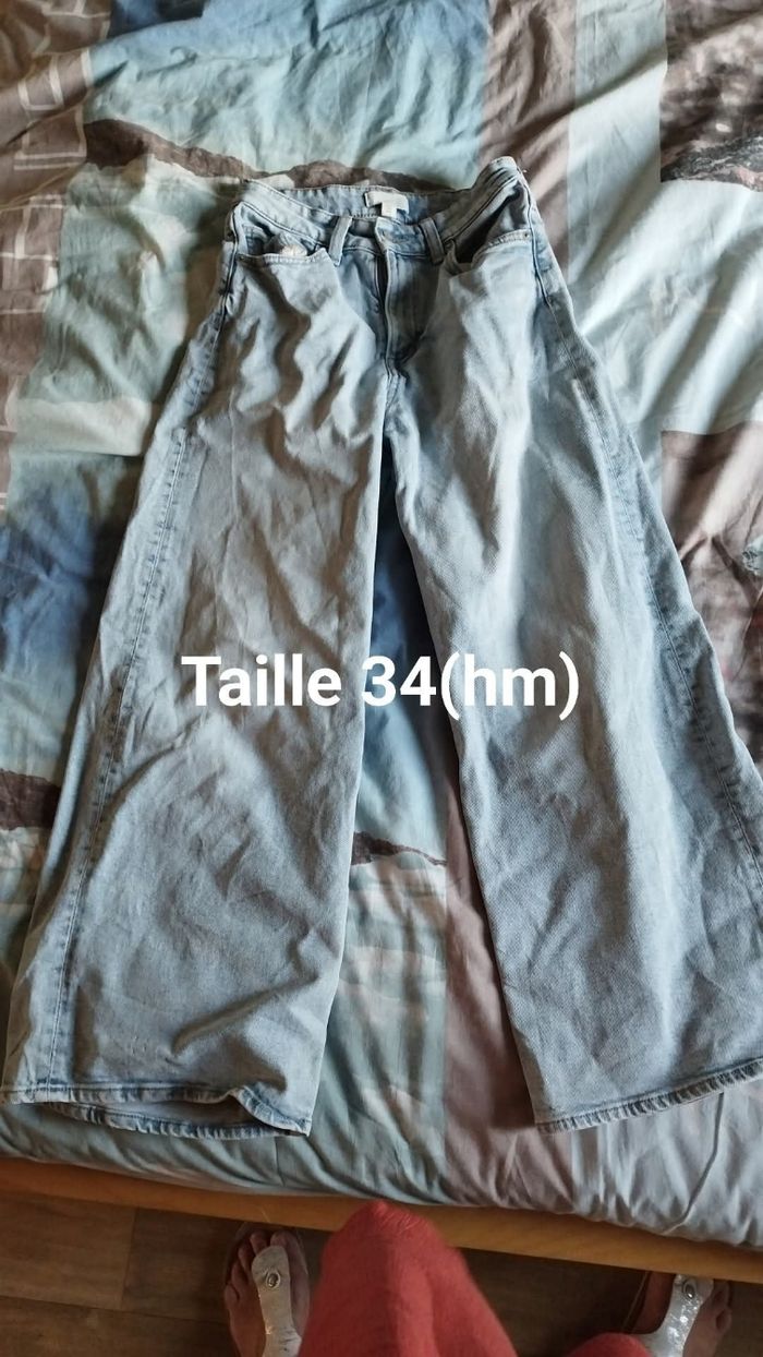 Pantalon - jeans fille taille 34. XS