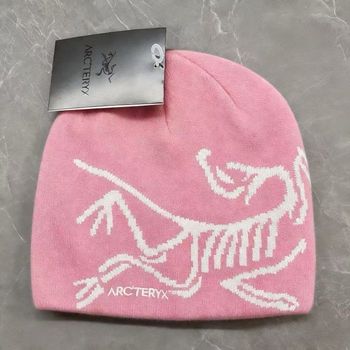 Bonnet arc’teryx rose et blanc
