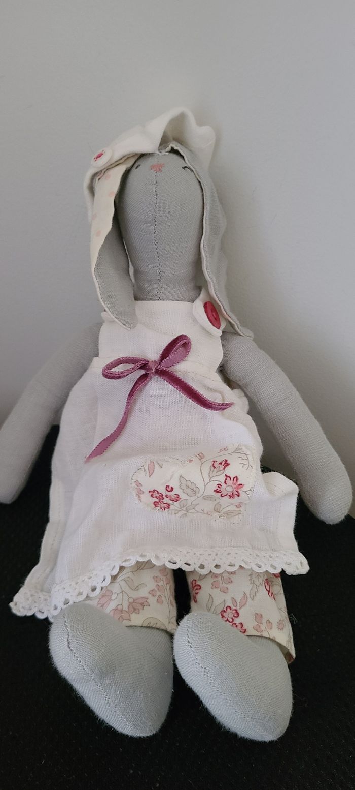 Lapin tissu poupée déco jacinthe : enfants-peluches-doudous par denstyle - photo numéro 5