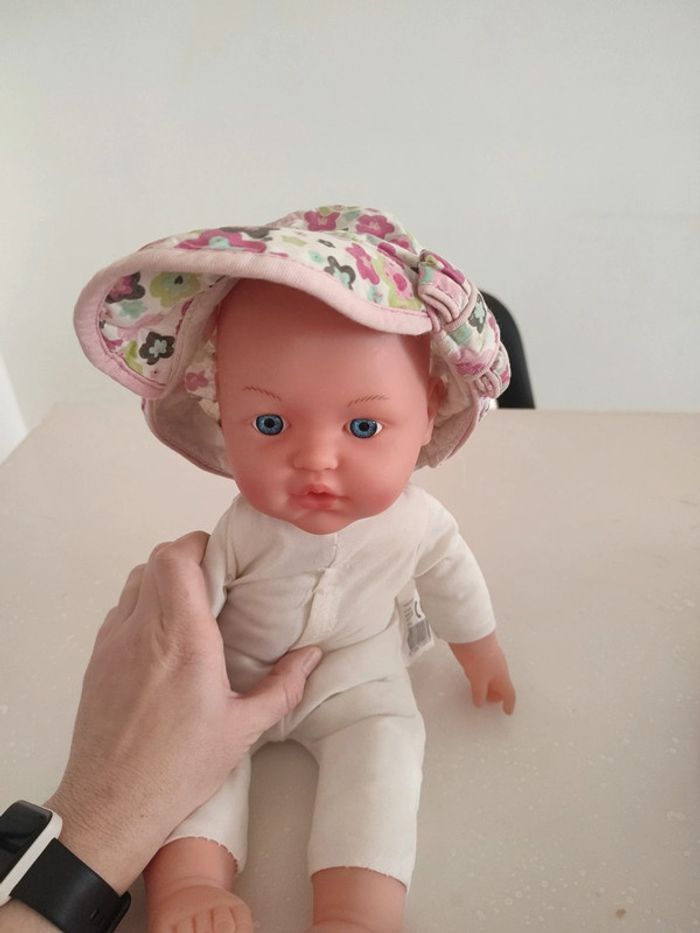 Casquette bébé  fleurs - photo numéro 2