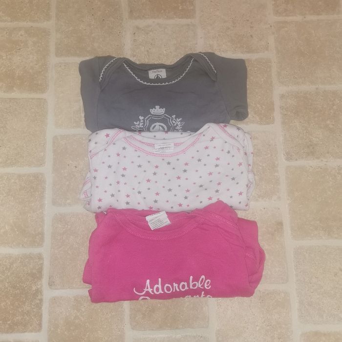 Lot de 3 bodies manche longue 12 mois Kiabi