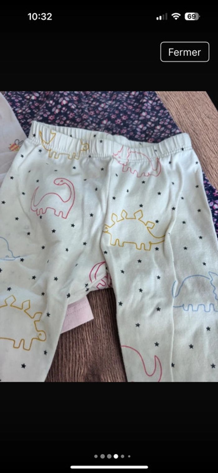Lot de 4 leggings 3/6 mois - photo numéro 4