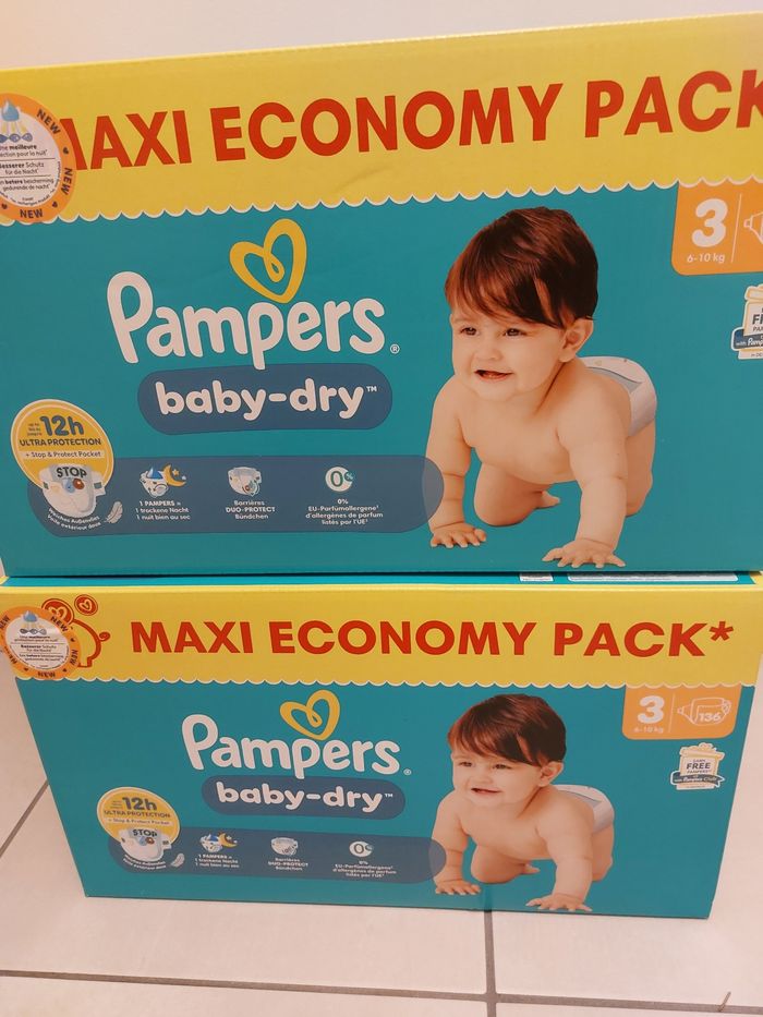 Couche pampers baby dry taille 3 - photo numéro 2