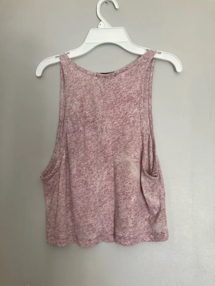 Top court fluide Jennyfer – Taille XS – Rose/violet clair – léger et légèrement transparent - photo numéro 6