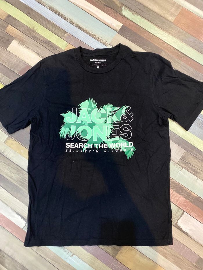 TEE shirt noir Jack & jones - photo numéro 3