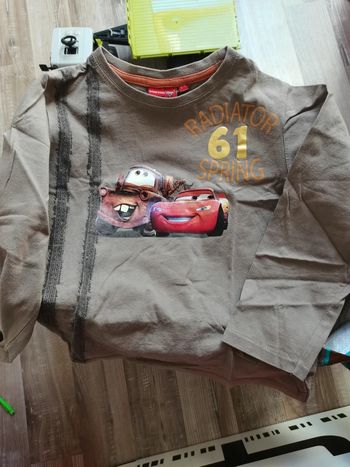 T-shirt Cars manches longues brun