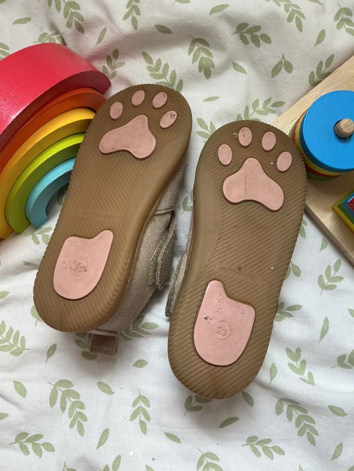 chaussons antidérapants doré taille 23 vertbaudet - photo numéro 6