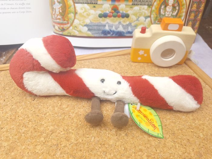 Peluche Jellycat sucre d'orge retired Little amuseable Candy cane