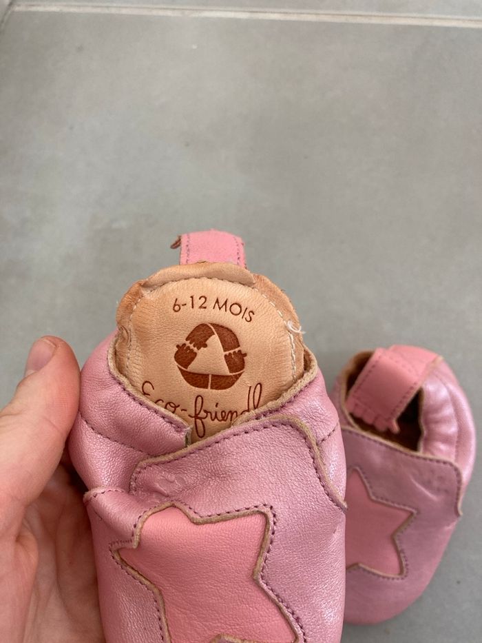 Chaussons cuir rose easy peasy 6-12 mois - photo numéro 3