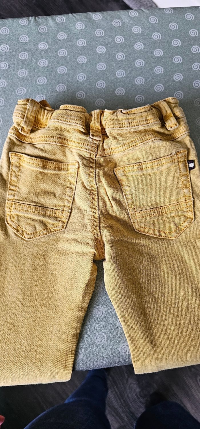Pantalon Jean garçon jaune 3 ans 98 cm - photo numéro 4