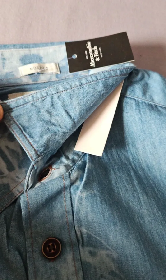 Chemise jean délavée Abercrombie & Fitch - photo numéro 6