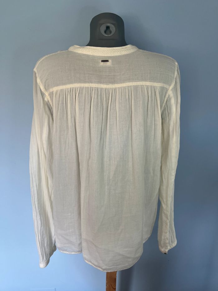Blouse blanche Scotch & Soda – Taille 2, manches longues, boutons décolleté - photo numéro 7
