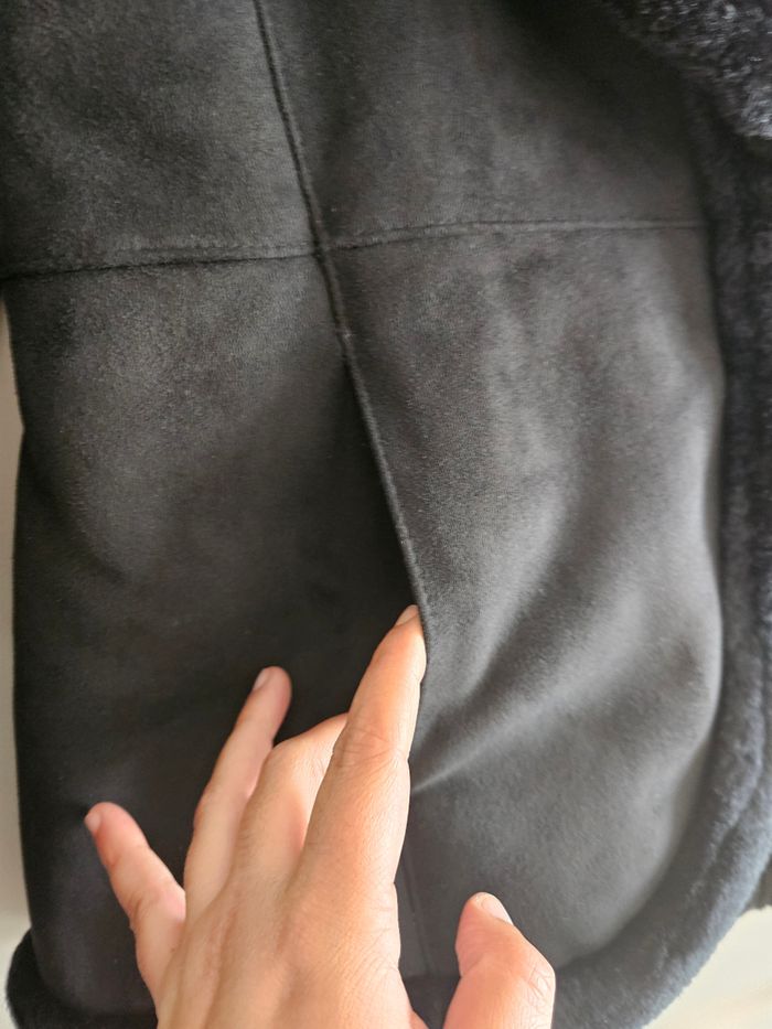 Manteau fausse fourrure aspect suédine Maison 123 Taille 36 - photo numéro 4