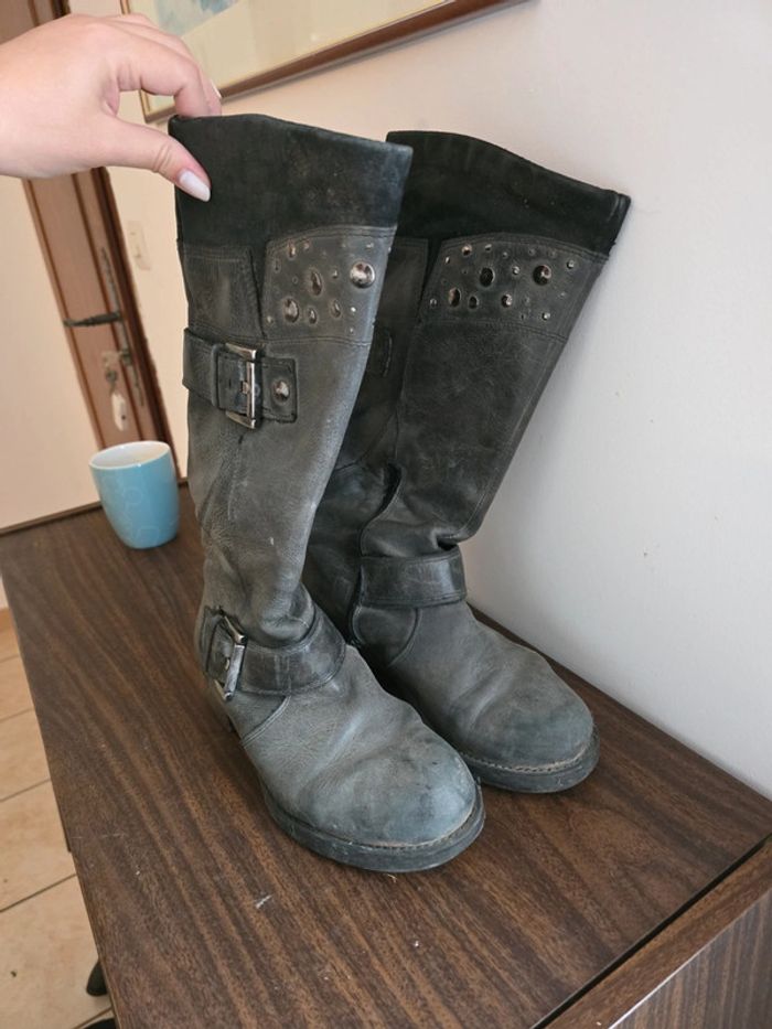 Bottes cuir 36 - photo numéro 2