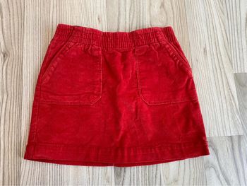 Jupe velours rouge 5 ans okaidi