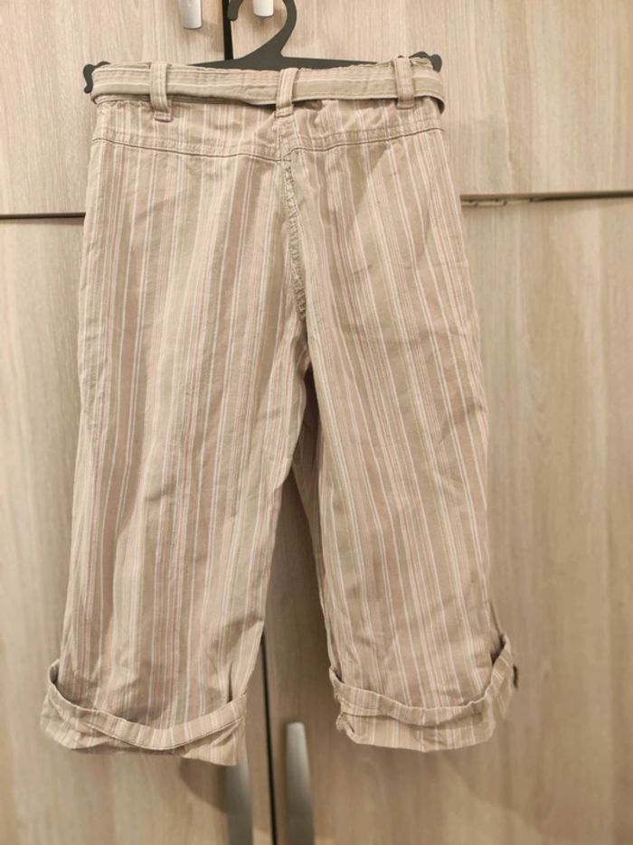 Pantalon plage beige rayés 6 ans Kiabi - photo numéro 5