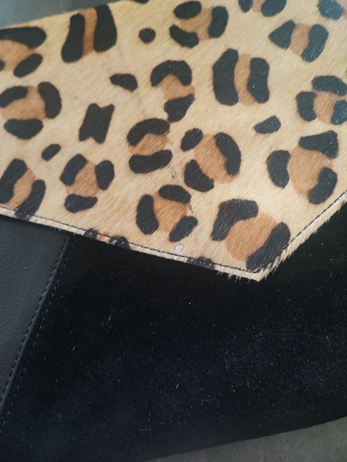 Pochette plate leopard et noir Asos - photo numéro 4