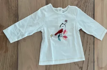 Haut manches longues fille 3 mois – Orchestra – Oiseau