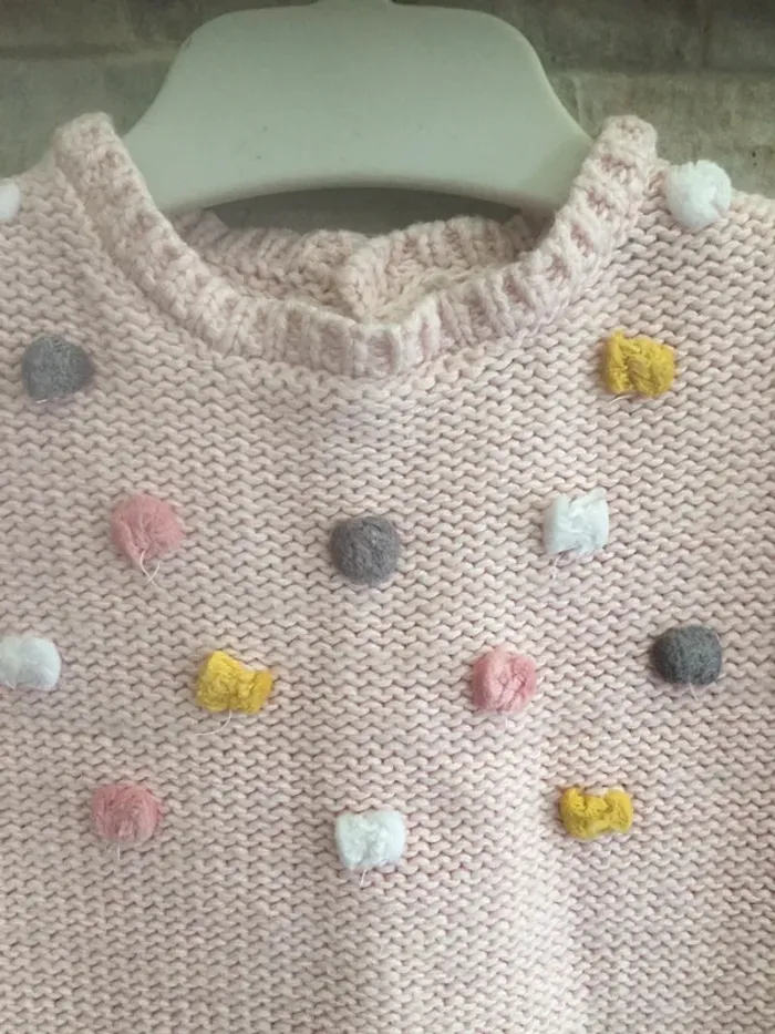 Robe laine rose Kiabi 3M - photo numéro 3