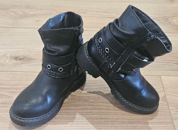 Bottines noires fille - Taille 28 - photo numéro 3