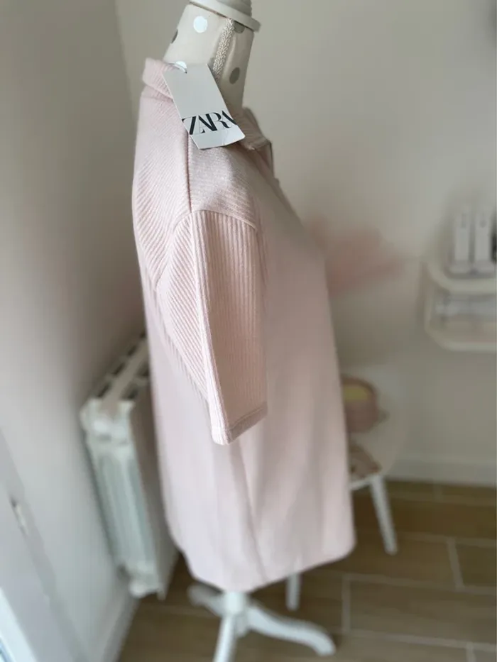 Robe/ Tunique beige rosé taille s neuf été - photo numéro 3