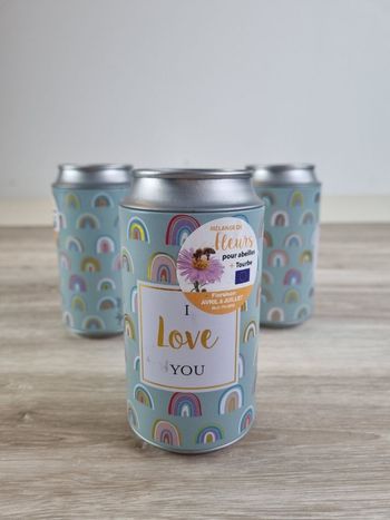 Canette pot de fleurs