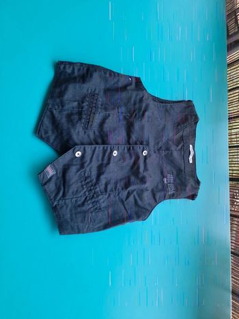 Gilet sans manche noir haut de costume garçon taille 6 ans