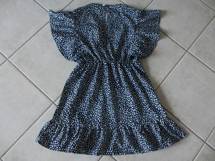 Robe été manches courtes bleue et blanche femme - Taille S - photo numéro 4