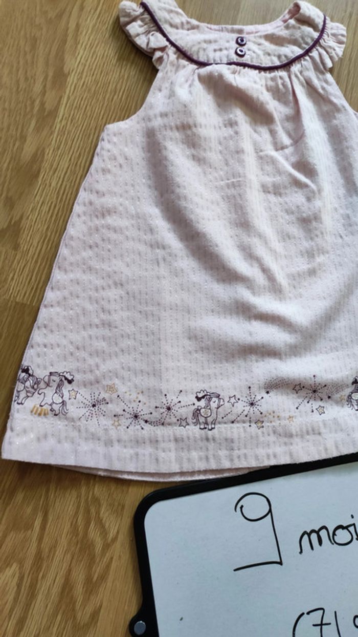 robe rose clair taille 9 mois - photo numéro 2