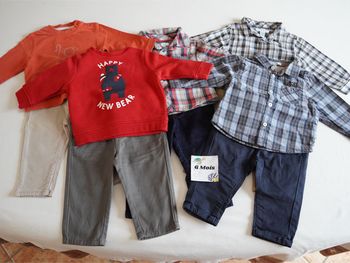 Lot n°5 Vêtements Obaibi/Kiabi 6 mois : 5 pantalons + 5 hauts
