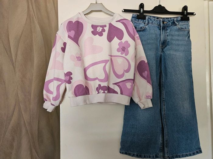 Lot jean creeks et pull fille 6 ans