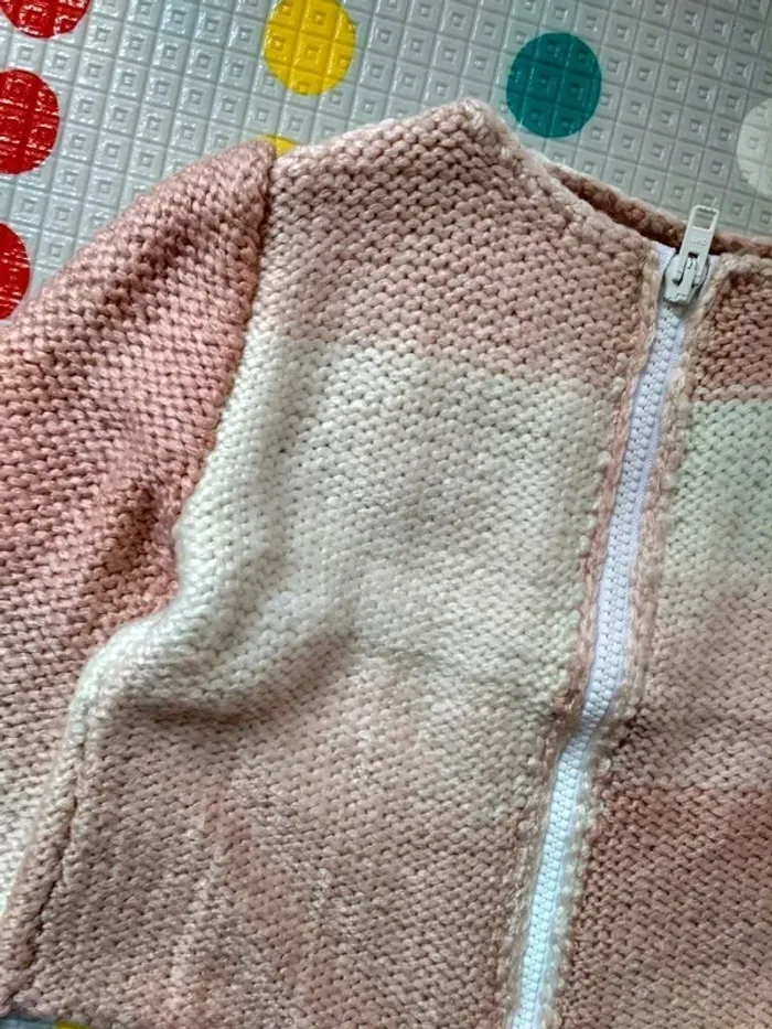 Lot de 2 gilets zippés fait main - photo numéro 4