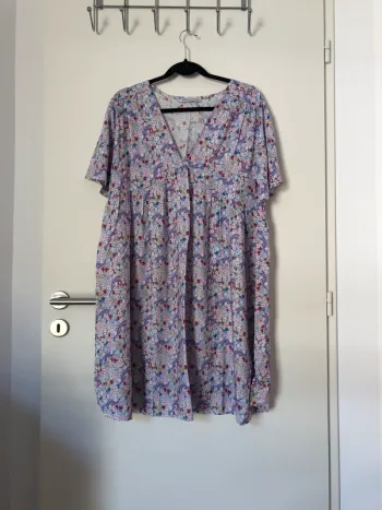 Robe été lila à motifs fleuris Kiwi Saint Tropez M/L