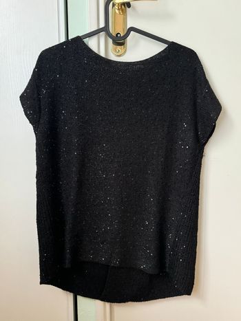 Pull sequins noir - Zara