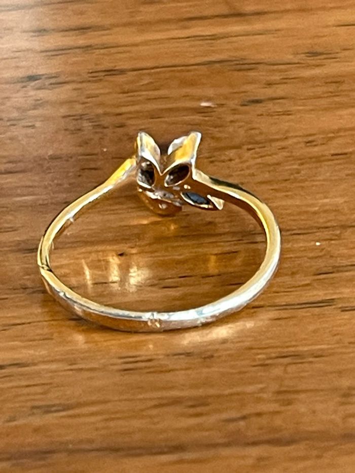 Bague doré vintage avec pierres TDD 52 - photo numéro 5