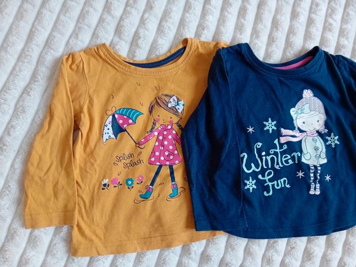 Lot 2 Tshirt ML fille 12/18mois 🌼💙 - photo numéro 2