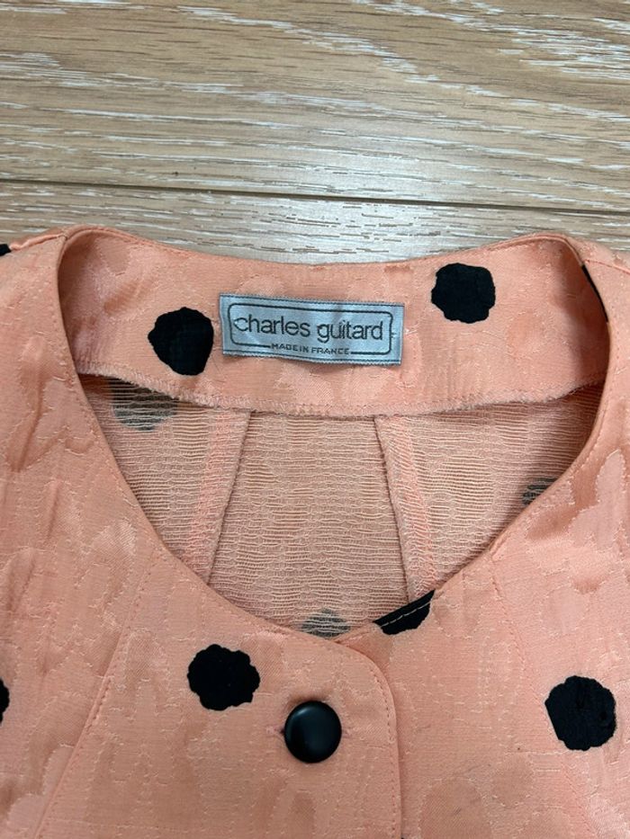 Ensemble veste blazer et jupe année 70 - taille 42 - charles guitard made in France - photo numéro 3