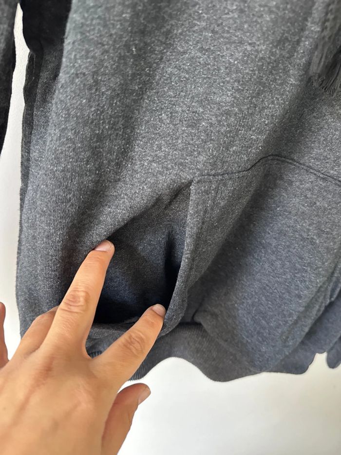 👕 sweat à capuche homme - gris - original- sportwaer neuf sans étiquette - taille m - photo numéro 5