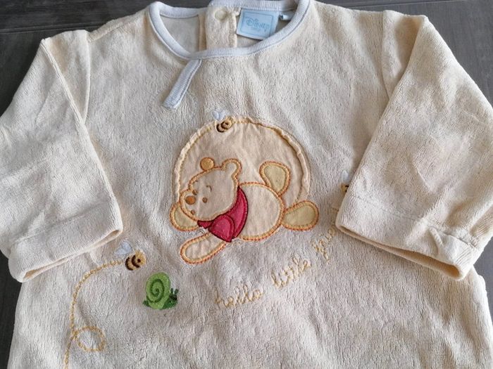 Pyjama jaune pâle Winnie l'ourson Disney 3 mois - photo numéro 2