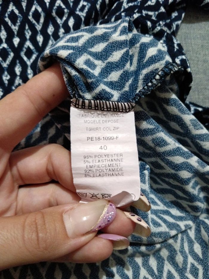 C62 blouse imprimée Newco 40 - photo numéro 4