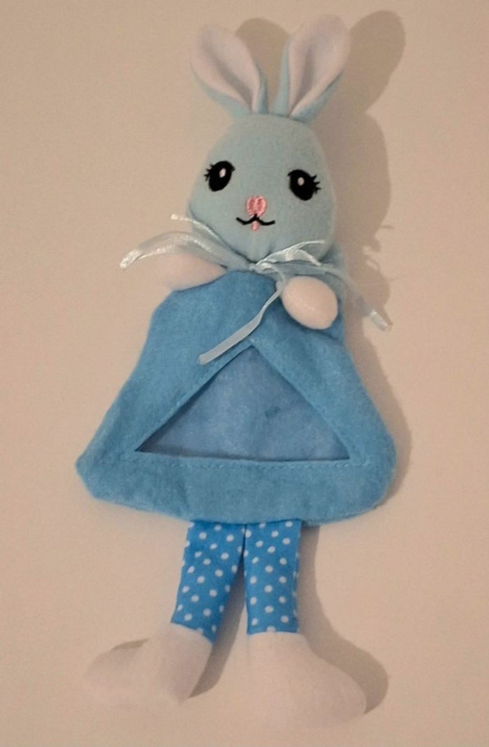 Peluche sac Lapin bleu - photo numéro 2