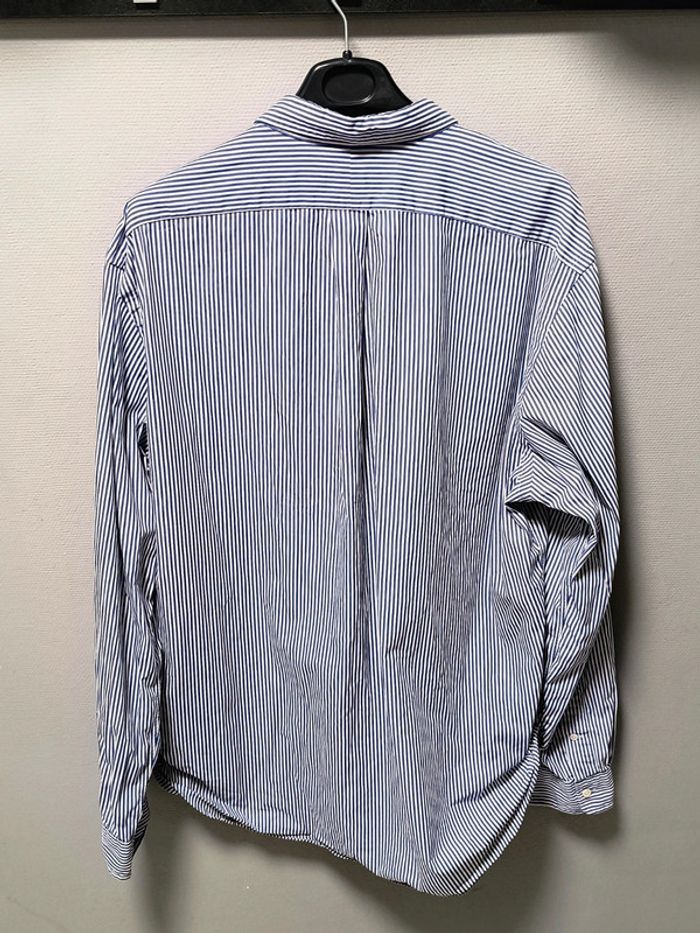 Chemise Ralph Lauren rayée bleu/blanc logo rouge brodé – Taille XXL (équivaut à un XL/Large ample) - photo numéro 10